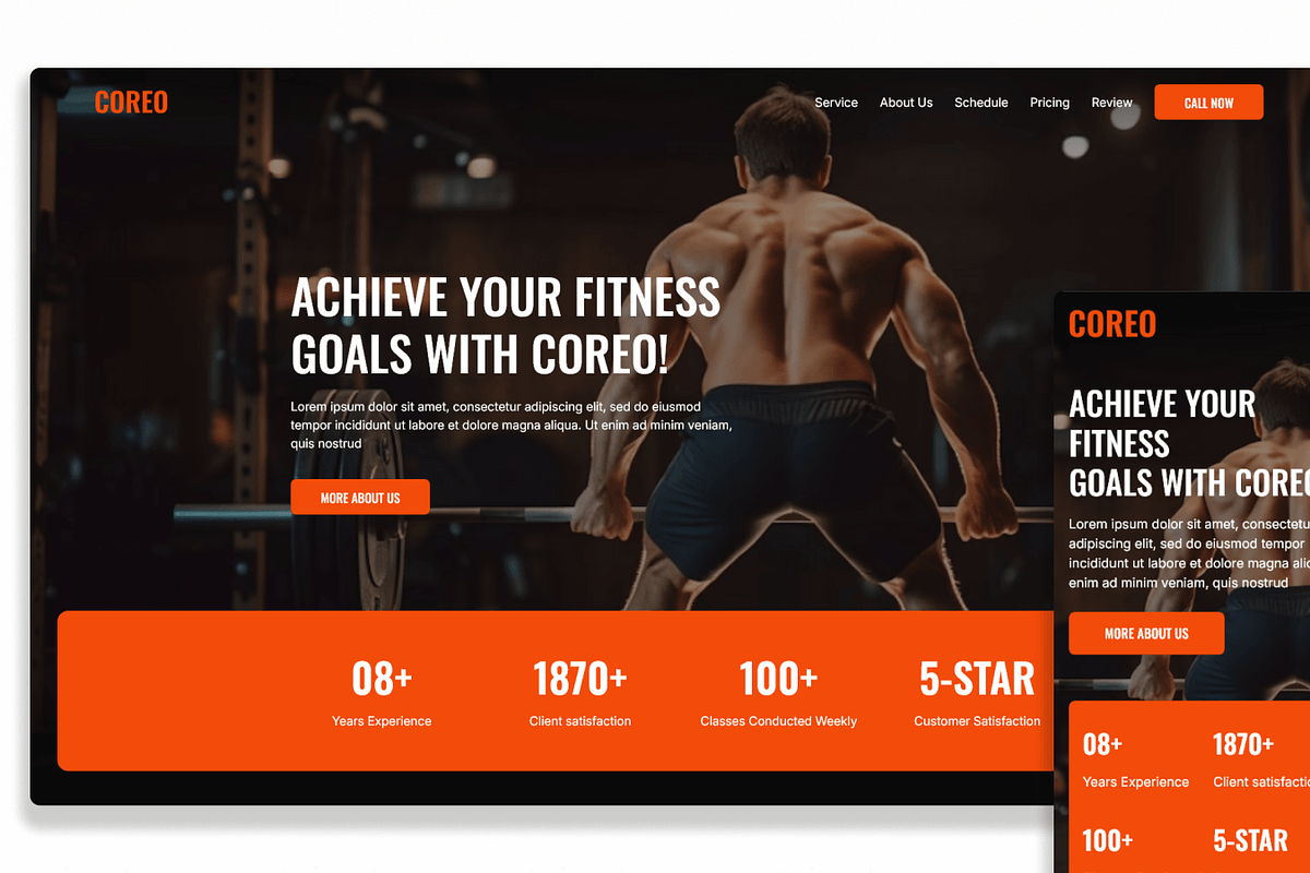 Coreo – Figma Template for Fitness, an UI Kit Template by Flow Samurai Templates (Photo 2 of 6)