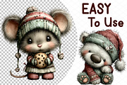 Whimsical Cute Christmas Clipart, an Illustration by cherrydesign (Thumbnail 4 of 4)