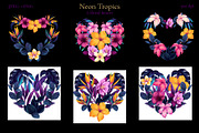 Neon Tropics watercolor, an Object Graphic by Salted Galaxy (Thumbnail 4 of 16)