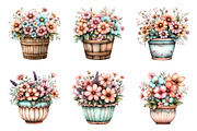 Whimsical Spring Flower pot Clipart, an Illustration by SinaCreation (Thumbnail 10 of 11)