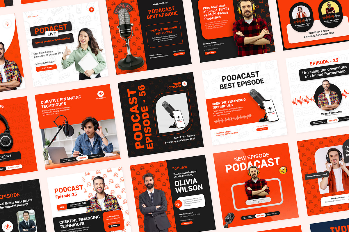 Real Estate Podcast Instagram Bundle, a Social Media Template by Raytas Studio (Photo 8 of 10)