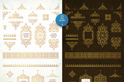 Vintage Gold Monoline Decor. Bundle, a Decorative Illustration by O'Gold! (Thumbnail 3 of 6)