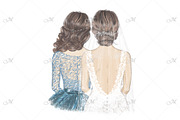 Bride & Bridesmaids Art Bundle, a Person Illustration by Maddy's Art & Mockups (Thumbnail 5 of 12)