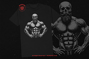 10 Bundle Dark Art Skull Bodybuilder, an Illustration by Morspective (Thumbnail 2 of 7)