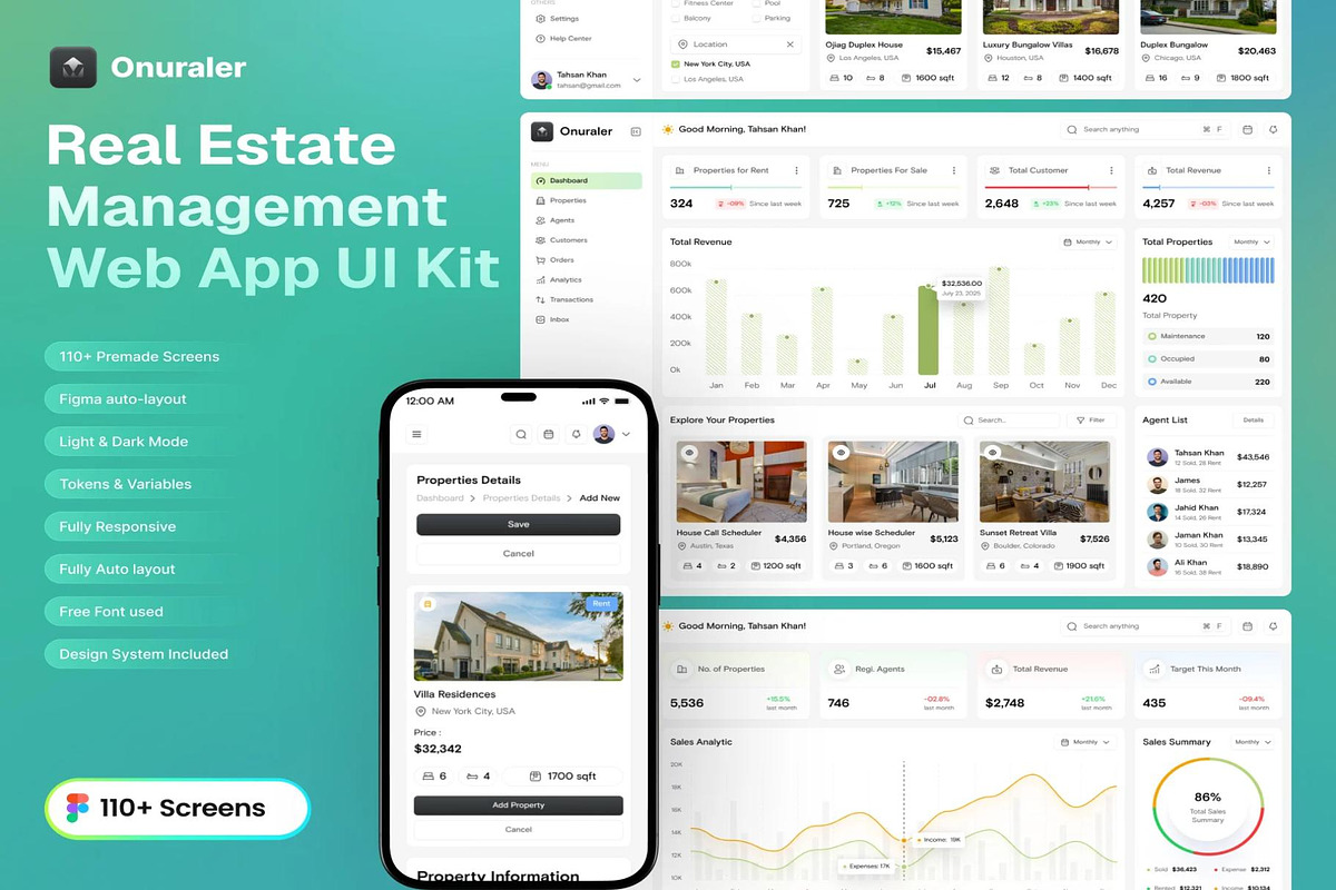 Real Estate Management Web App UI, an UI Kit Template by Lumina_ui_ux202 (Photo 1 of 7)