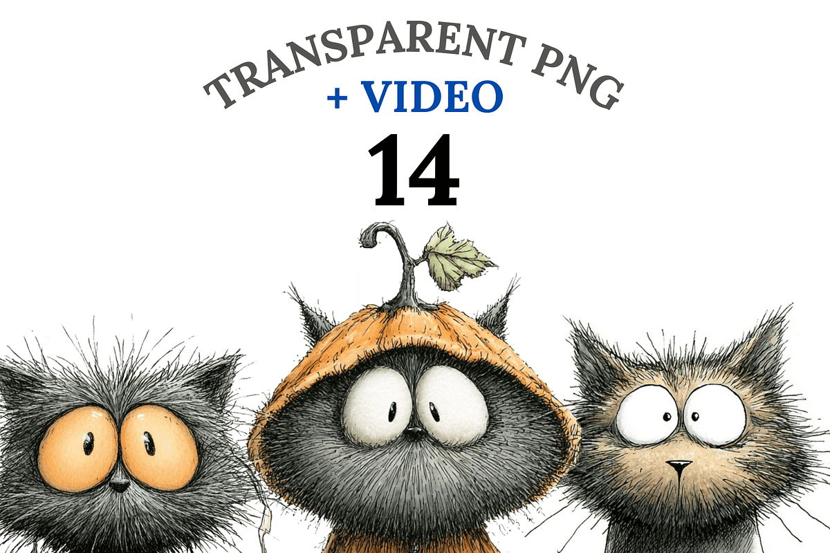 14 Quirky Cat, an Animal Illustration by Pati Charm Studio (Photo 1 of 8)