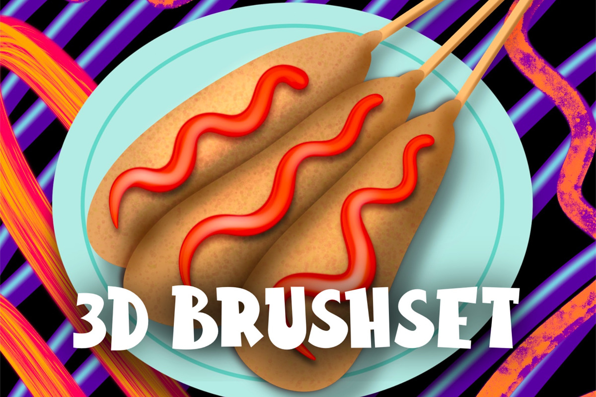 Procreate 3D Brushset, a Brushes & More by Papaya (Photo 1 of 6)