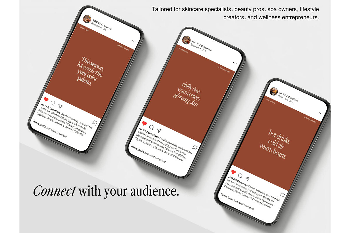 100 Autumn Quotes for Instagram Templates in Canva for Beauty Industry preview 2