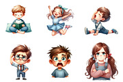 Kids Emotions Clipart, an Illustration by CreationArt (Thumbnail 4 of 5)