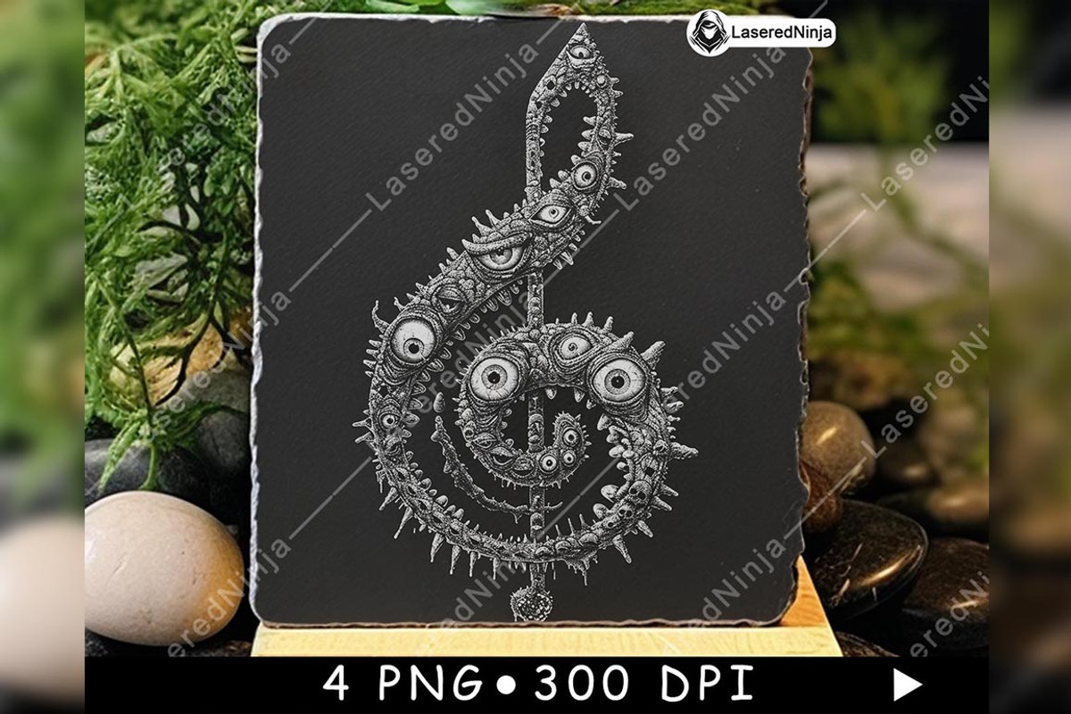 Creepy Alien Eyes Musical Note, a Background Graphic by LaseredNinja (Photo 5 of 7)
