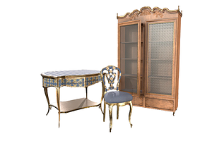 Vintage furniture set_1, a Furniture 3D Model by Snji | 3D Models