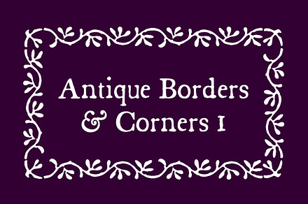 Antique Borders & Corners 1, a Symbol Font by Aerotype