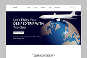 Travel Agency Landing Page, an UI Kit Template by CreativeShaper (Thumbnail 2 of 5)