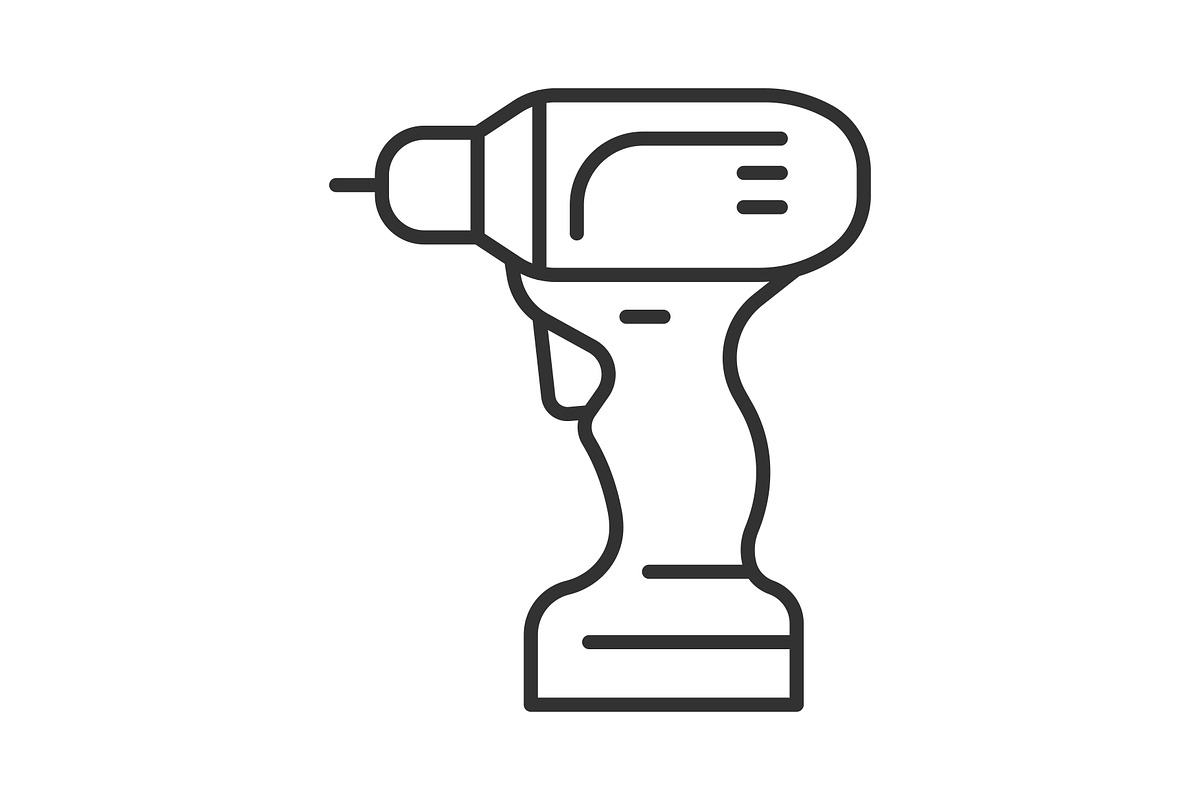 Electric tool line icon set, an Outline Icon by ElineDesign (Photo 2 of 3)