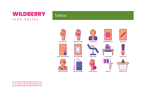 90 Tattoo Icons Wildberry