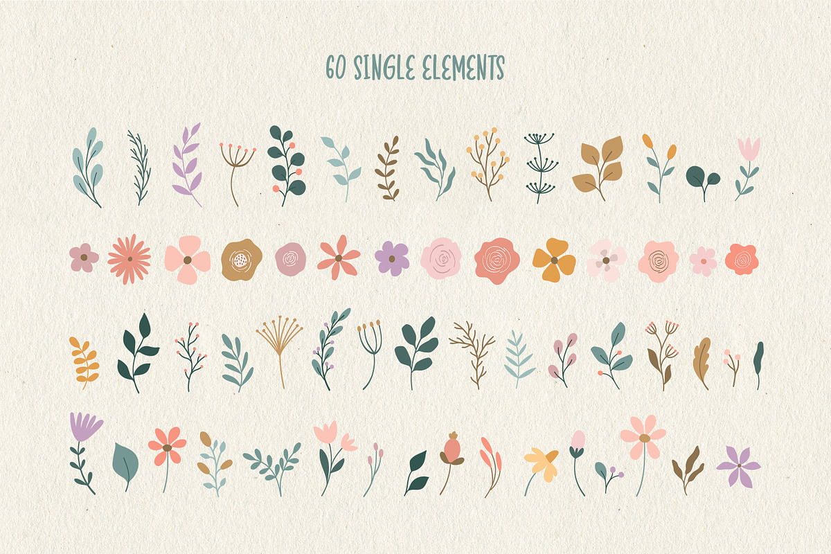 Summer Florals Collection, a Seasonal Illustration by Little Nordic Atelier (Photo 2 of 11)