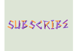 Colorful Geometric Subscribe, an Illustration by Serebrennikov