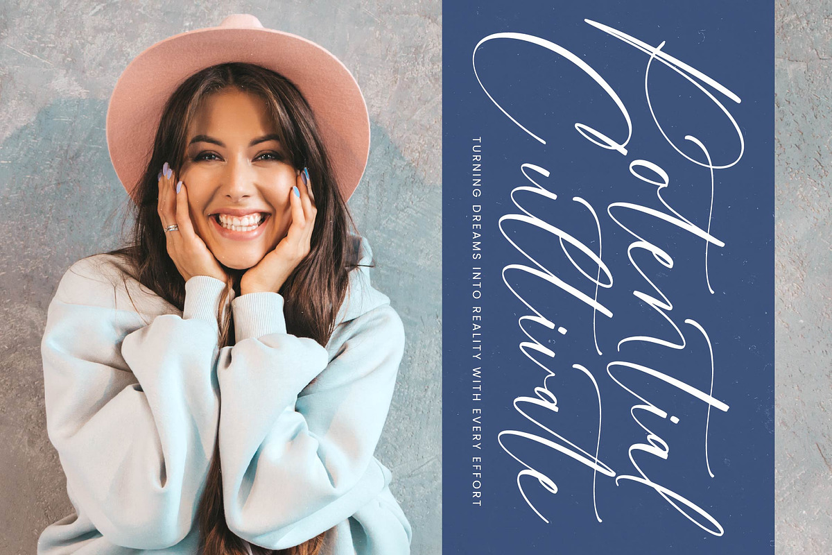 Crystal Kinetic Stylish Handwritten, a Script Font by stylishtype.co