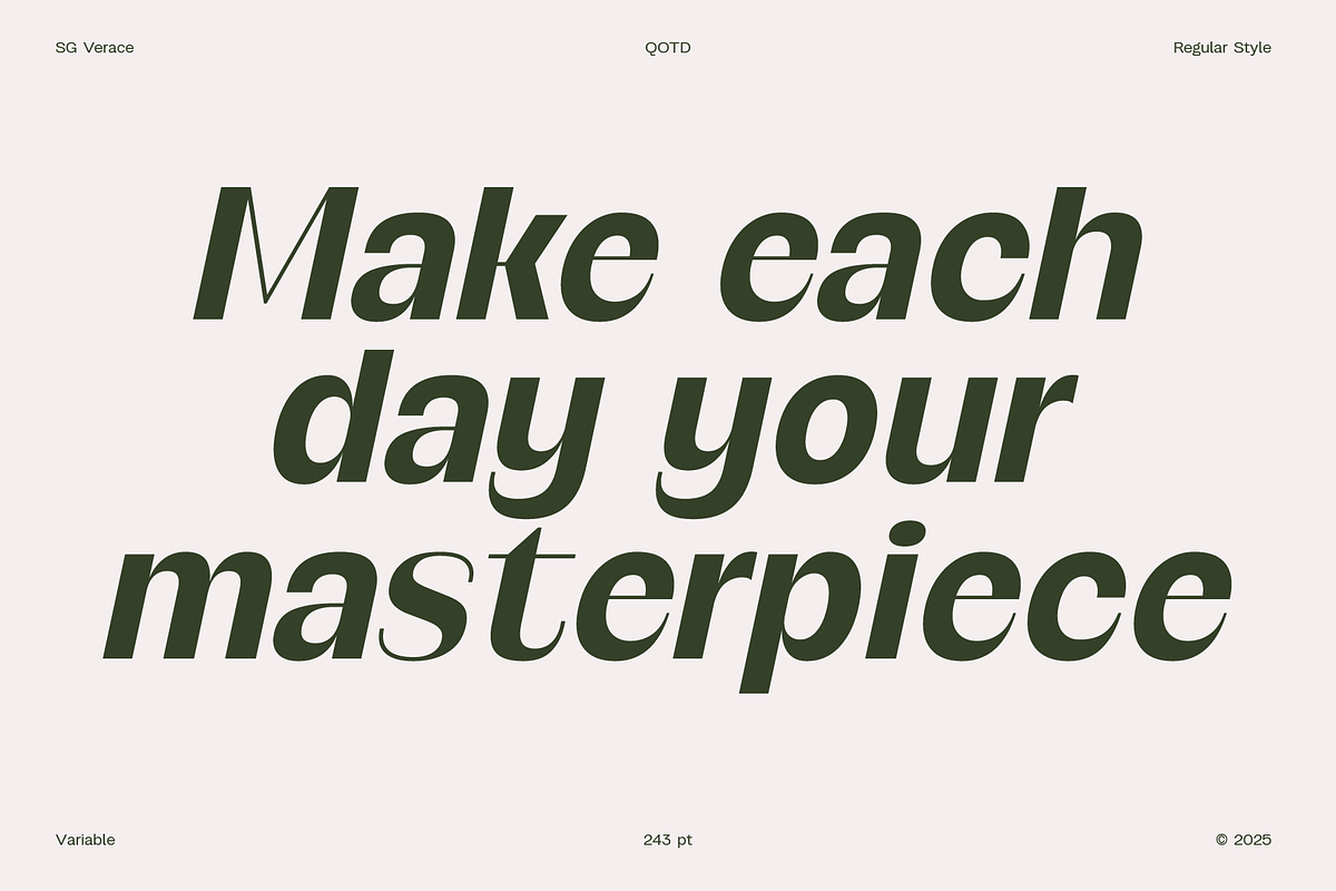 SG Verace Display Font, a Sans Serif Font by Studio Gulden (Photo 11 of 15)