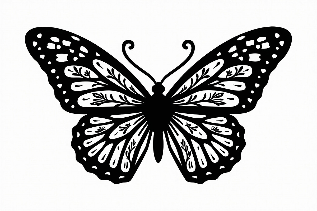 Flying Butterfly Vector Silhouette, an Illustration by Amazin_art (Photo 12 of 21)