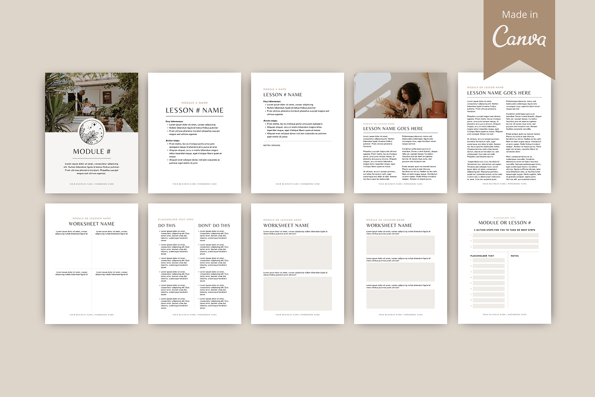 Canva Course Workbook Template, a Magazine Template by molly ho studio (Photo 4 of 8)