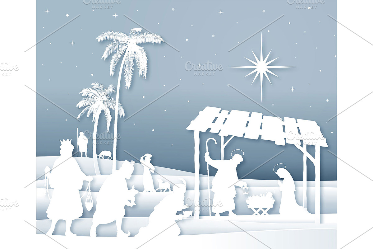 Christmas Nativity Illustrations, an Animal Illustration by Pingebat (Photo 5 of 10)