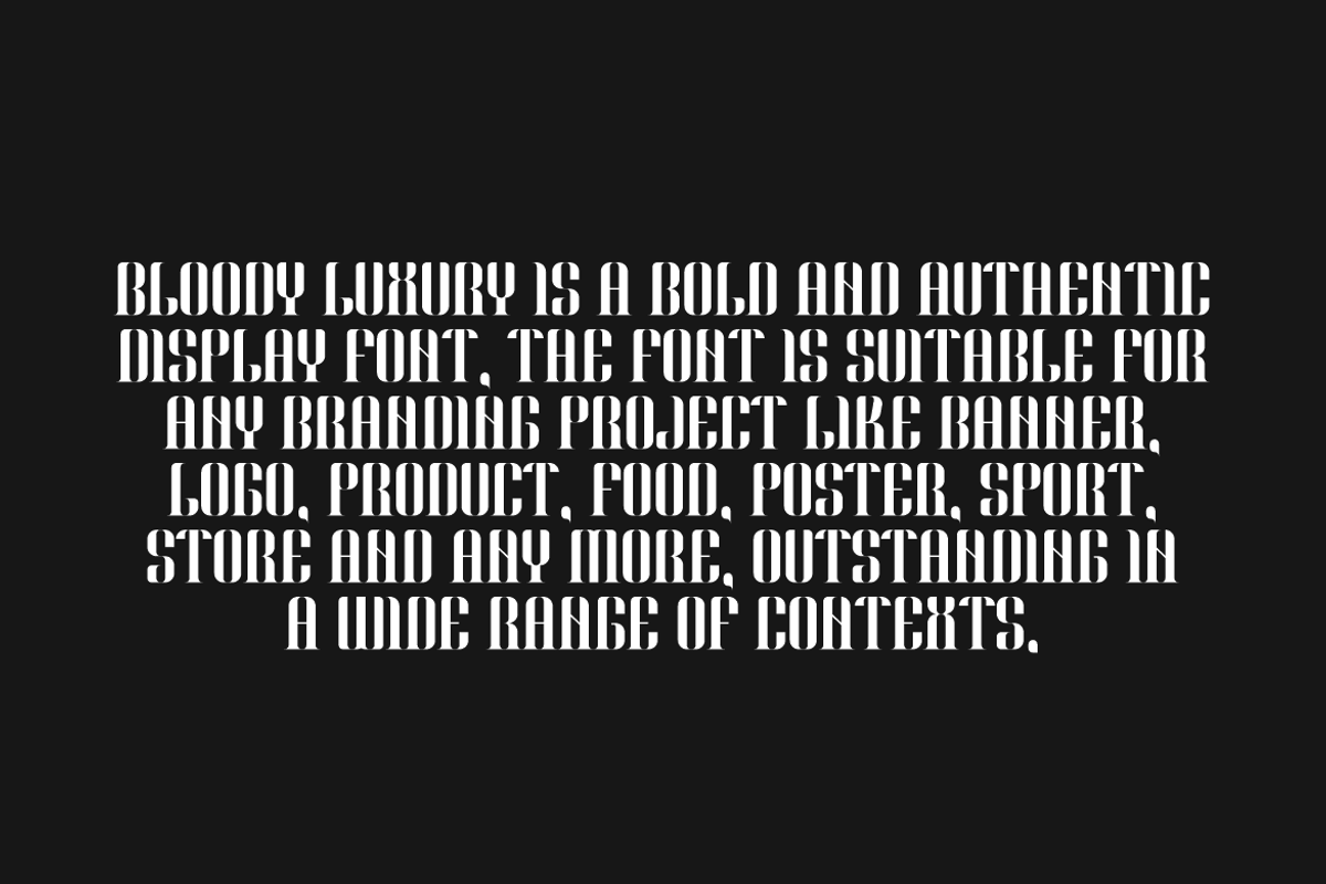 Bloody Luxury Font, a Serif Font by QR Design Studio (Photo 4 of 6)
