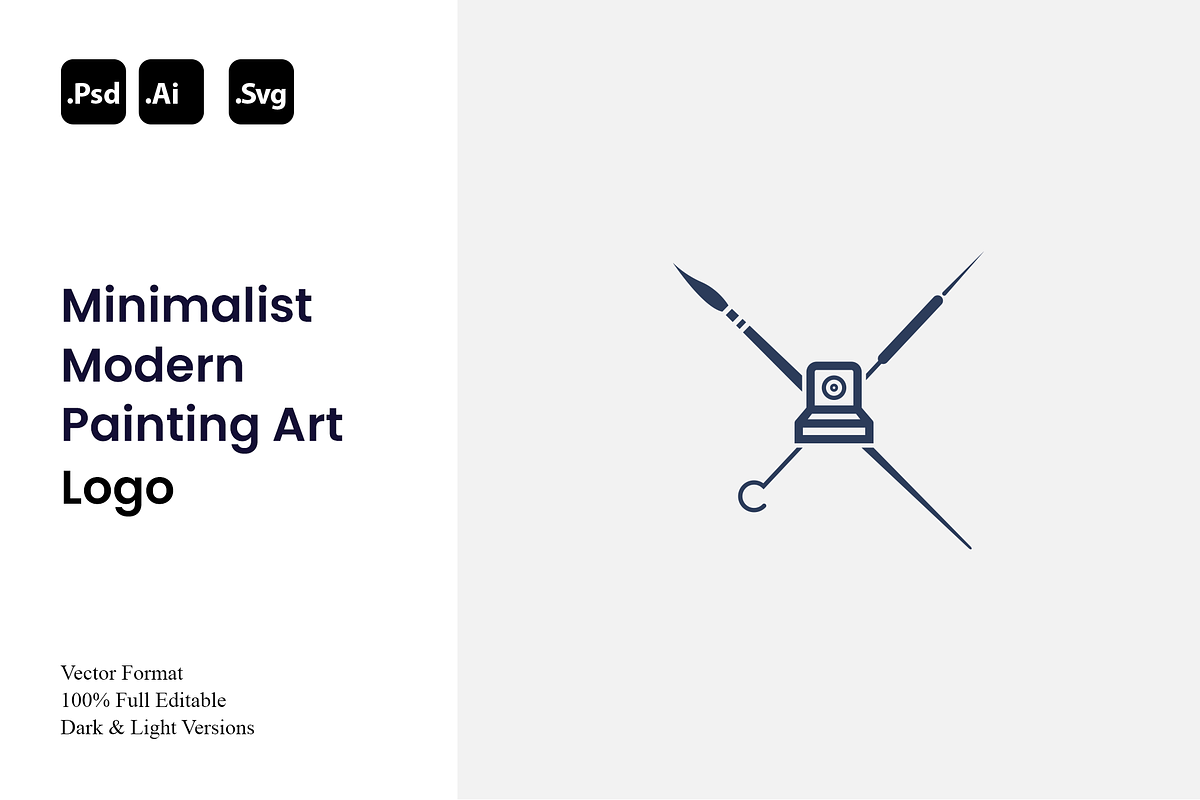 Minimalist Modern Painting Art Logo, a Branding & Logo Template by Luxury Logos (Photo 1 of 4)