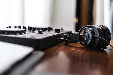 Close-up  dj controller and Sound mixing desk at home, an Arts & Entertainment Photo by Art Rachen
