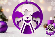 Angels Bundle 3D Layered Cut Files, a Decorative Illustration by pixaroma (Thumbnail 5 of 5)