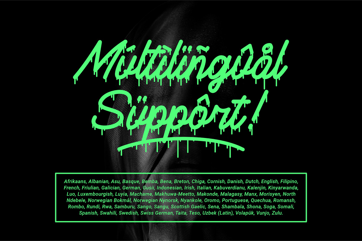 Onedrips - Graffiti Script Fonts, a Script Font by Prioritype Co (Photo 13 of 14)