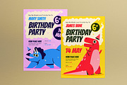 Flat Design Kids Birthday Invitation, an Invitation Template by graphicook (Thumbnail 1 of 3)