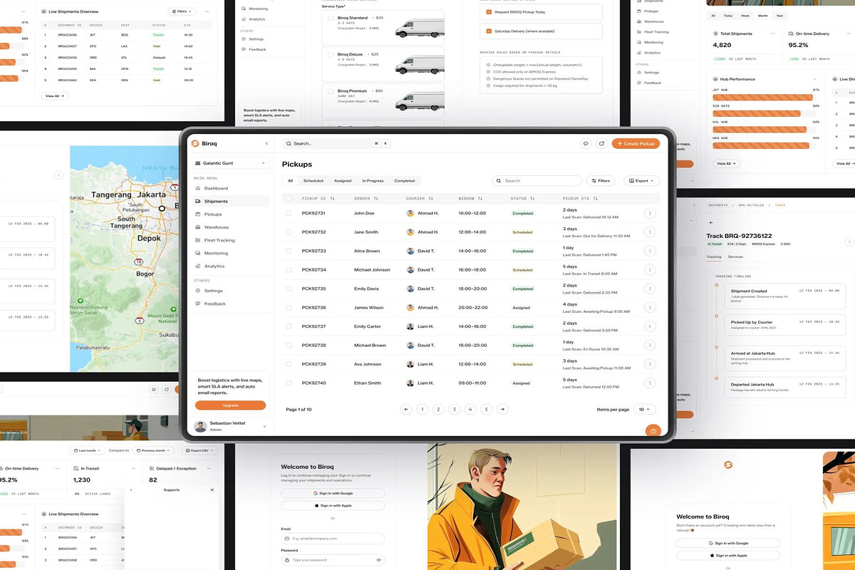 Biroq - Logistic Dashboard UI Kit, an UI Kit Template by Creative Perspective (Photo 7 of 8)