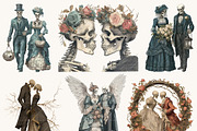 Trippy Valentine Love Story Clipart, a Seasonal Illustration by BusyDaydesign (Thumbnail 9 of 10)