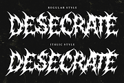 Desecrate - Death Metal font, a Symbol Font by Masyafi Studio (Thumbnail 7 of 9)
