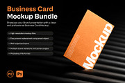 Premium Business Card Mockup Bundles, an Advertising Mockup by anamwp (Thumbnail 1 of 5)
