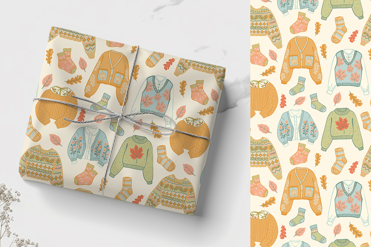 Autumn Knitwear Vector Clipart, a Seasonal Illustration by Carpet Tapete Pretzel (Photo 4 of 5)
