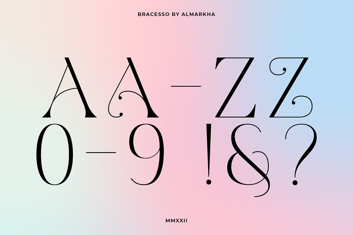 Bracesso - Stylish Display Serif, a Serif Font by Almarkhatype (Photo 4 of 11)