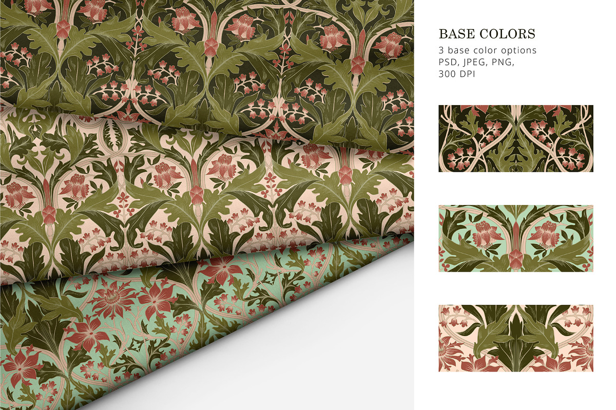 Vintage Whitebell Morris, a Pattern Graphic by ASTUDIO (Photo 3 of 6)