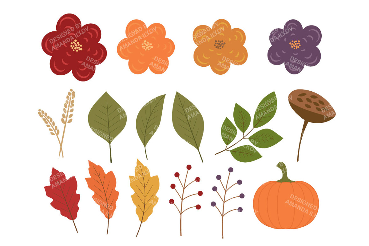 Autumn Harvest Wreath & Extras, an Illustration by Amanda Ilkov (Photo 4 of 4)