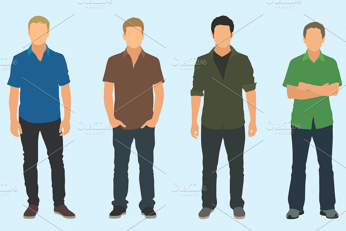 Teen Boys in Collared Shirts, an Education Illustration by Ellegant Media