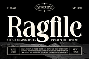 Ragfile - Display Serif Typeface, a Serif Font by MaikoHatta (Thumbnail 1 of 9)