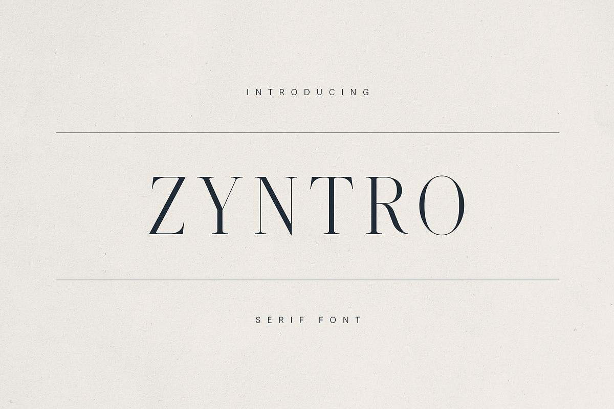Zyntro – Elegant High-Contrast Serif, a Serif Font by Only Fonts (Photo 1 of 11)