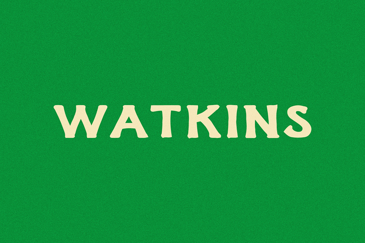 Watkins I A Handmade Display Font, a Serif Font by Taylor Penton (Photo 1 of 4)