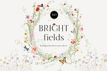 Watercolor Bright wildflowers set by  in Illustrations