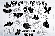 Baby feet svg, Baby Footprint SVG, a Person Illustration by Bila Vorona (Thumbnail 1 of 4)