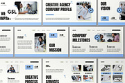 White Company Profile Google Slide, a Presentation Template by graphicook (Thumbnail 2 of 10)