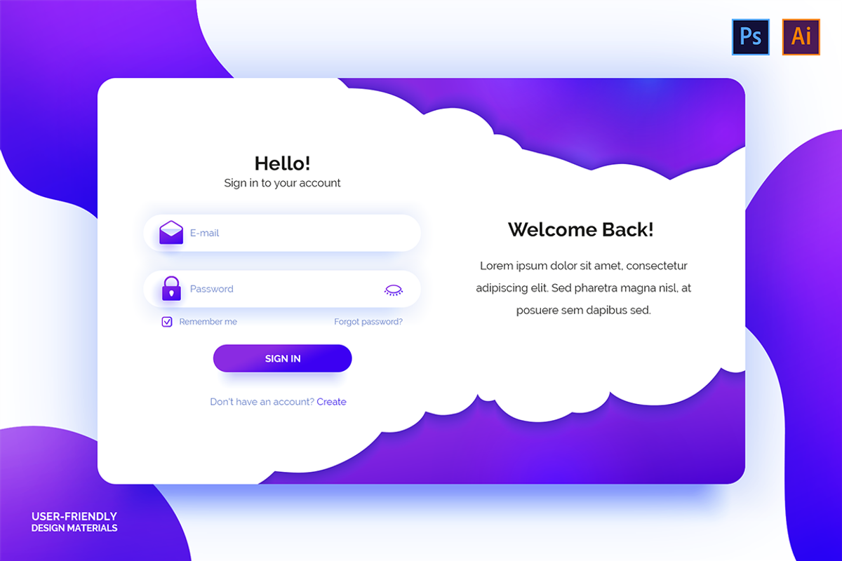 Clean Login Form in Trendy Purple, a Landing Page Template by ARg Design (Photo 1 of 3)