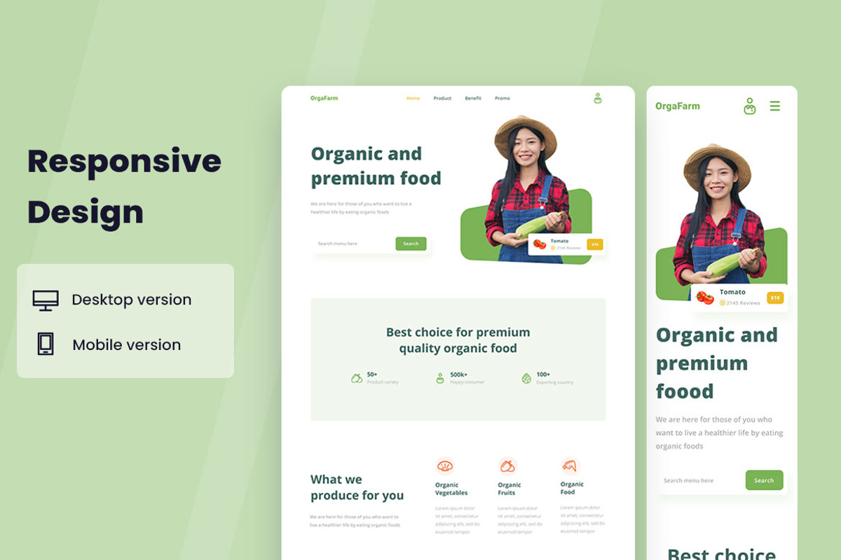 Organic Farm Web Design, a Wireframe Template by INSPR STD (Photo 4 of 6)