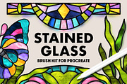 Stained Glass Brushes For Procreate, a Brush Add-On by seamless team (Thumbnail 1 of 11)
